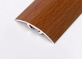 Порог (стык) Русский профиль  разноуровневый декорированный с дюб, 30*2700 мм, Вишня